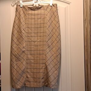 New York and Company 7th Avenue  deisgn studio midi pencil skirt, brown size 6
